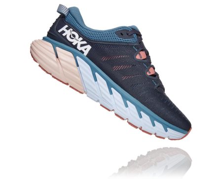 Hoka Gaviota 3 Ženske Road Tekaški Čevlji Modra / Roza SI-769284Y